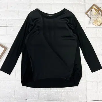 MICHEL KLEIN 미쉘클랑 긴팔 티셔츠 블랙 사이즈 38