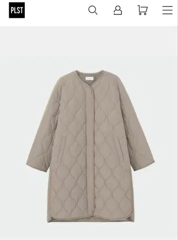 PLST 퀼팅 코트 M 베이지