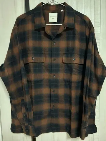UNIQLO JW 브러쉬드 코튼 브라운 셔츠 L 유니클로