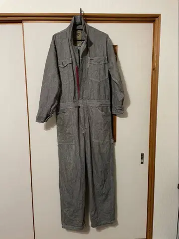 그레이 오버롤 데님풍