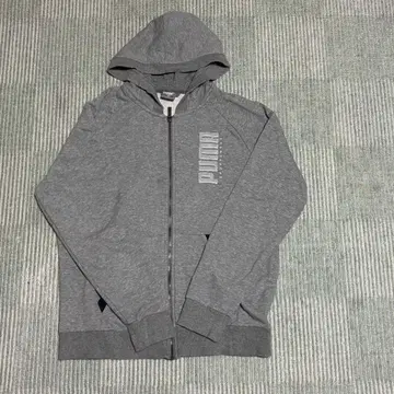 PUMA 그레이 풀 집업 후드티