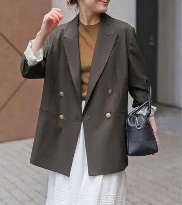 Spickandspan 울 블렌드 더블 브레스트 자켓 38