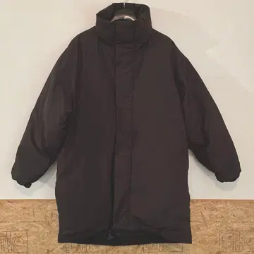 [ 무인양품 ] 블랙 다운 코트 발수 스탠드 카라 다운 코트 사이즈 M