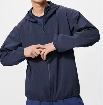 유니클로 포켓터블 UV컷 후드티 NANODESIGN 나일론 자켓