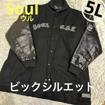 5L Soul USA 남성용 바시티 자켓 빅 실루엣 점퍼