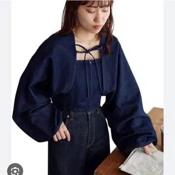 DISCOAT 데님 뷔스티에 세트 셔츠