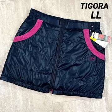 새상품 [티고라] 스커트 리버서블 LL 충전솜 플리스 네이비 x 핑크