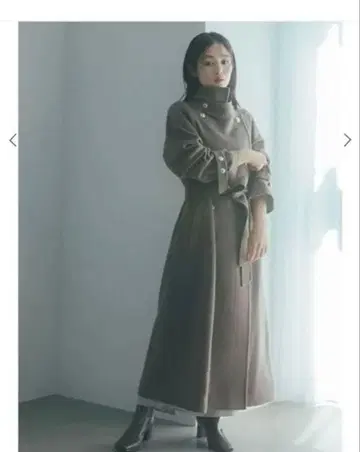 SNIDEL 울 캐시미어 스탠드 카라 코트