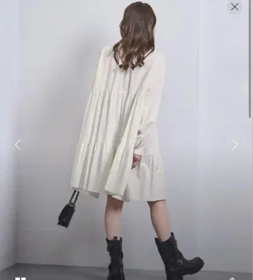 UNITED ARROWS 코튼 티어드 미니 원피스 38 사이즈