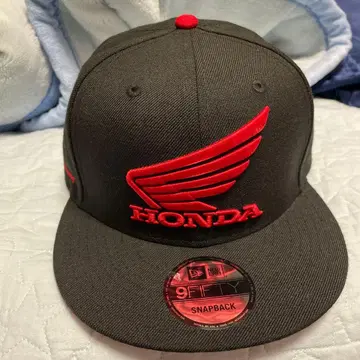 HONDA 9FIFTY 스냅백 캡 블랙/빨간색