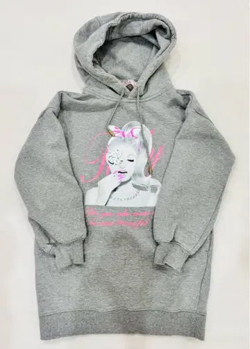 Rady 그레이 후드 부착 후드티 프린트 디자인