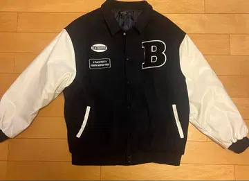 바시티 자켓 LL 블랙/화이트