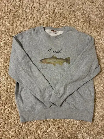 Brook 맨투맨 L 물고기 프린트