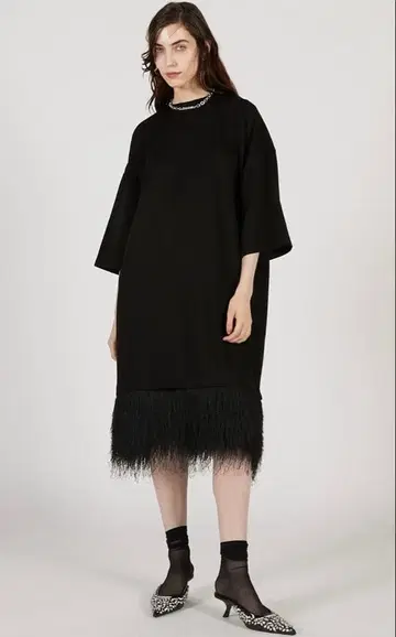 PRANK PROJECT 샤기 헤머 오버 TEE BLACK