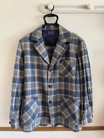 70s 펜들턴 셔츠 자켓 파랑 베이스 USA