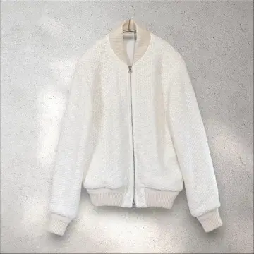 WRAPINKNOT 래핀노트 블루종 더블 지퍼 화이트