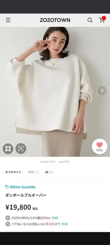 Whim Gazette 종이상자 풀오버