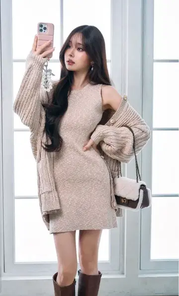 [ GRL ] 니트 가디건 x 미니 원피스 셋업[ru1315]