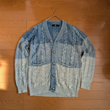 즉완품 CAMBIO 인디고 그라데이션 니트 가디건 M 새상품급