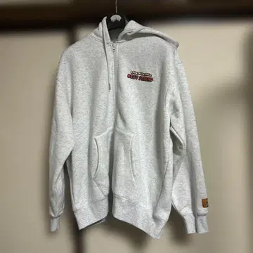 그레이 애니메이션 프린트 후드티 M