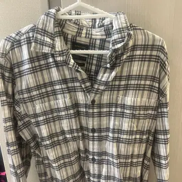 체크 무늬 코튼 긴팔 셔츠