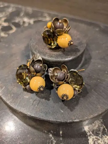 긴자 미츠코시 프랑스전 귀걸이와 반지 세트 작가 작품