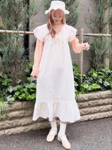 merry jenny flower ribbon 개더 원피스