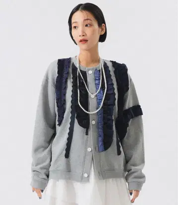 BEAMS 프릴 가디건