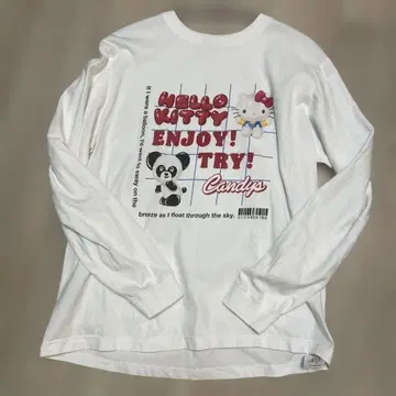 완판템 캔디 스트리퍼 헬로키티 산리오 롱T 긴팔T셔츠 화이트