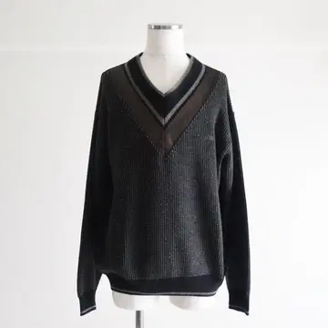 1990s IL GRANCHIO 가죽 패치 칠드런 니트 이탈리아제