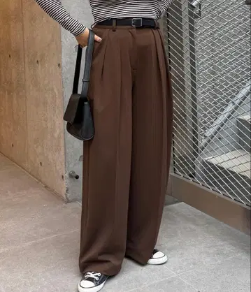 Discoat 2턱 트윌 팬츠 브라운 L