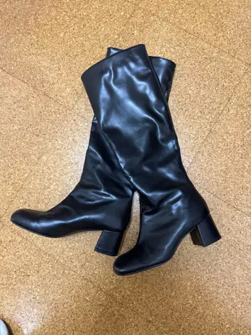 밴야드 스톰 슬림핏 블랙 롱 부츠