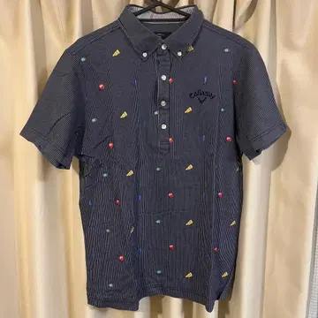 [새상품] 골프 캘러웨이 반팔 폴로 스트라이프 네이비