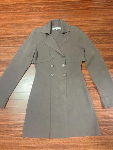 MERCURYDUO 브라운 테일러드 자켓 원피스