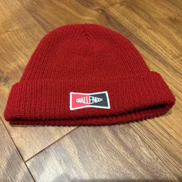 challenger 빨간색 니트 모자