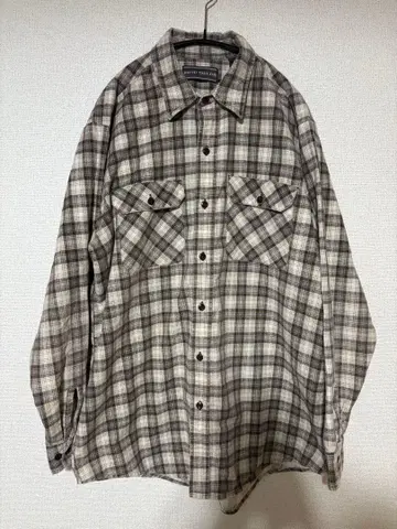 90s DAVID TAYLOR 체크 무늬 플란넬 셔츠