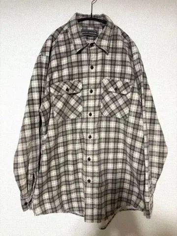 90s DAVID TAYLOR 체크 무늬 플란넬 셔츠