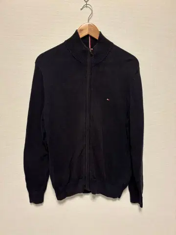 타미힐피거 네이비 풀 집업 니트