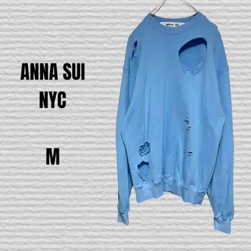 [ ANNA SUI NYC ] 데미지 맨투맨 SAX M