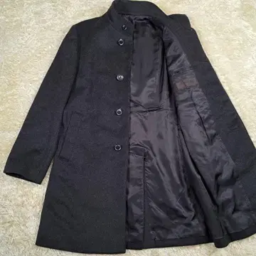 컨디션 최상 꼼사데모드 캐시미어 혼방 스탠드 카라 비익 스텐카라 코트