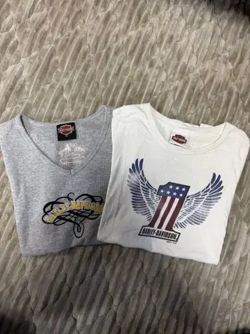 [구제 의류] 할리 데이비슨 티셔츠 2장 세트 (개별 판매 가능)