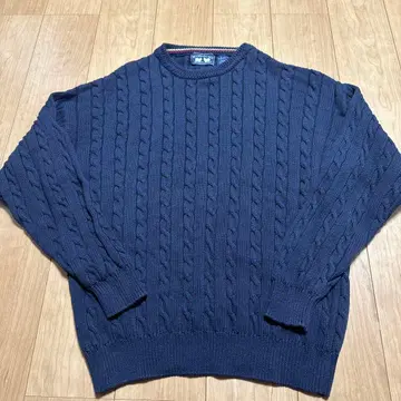 WOODS & GRAY 케이블 짜임 니트 XL