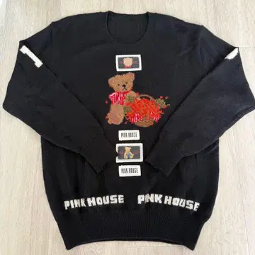 pink house 곰 니트
