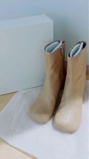 TODAYFUL 베이지 사이드 고어 부츠