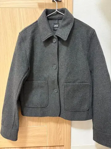 ZARA 다크 그레이 울 소프트 자켓