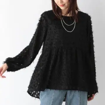 글로벌 워크 MATINEE LINE 페더 페플럼 블라우스