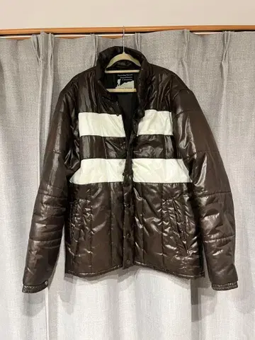 브라운 충전솜 아우터