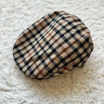 DAKS 닥스 헌팅모 하우스 체크 울 올 패턴 빈티지 S