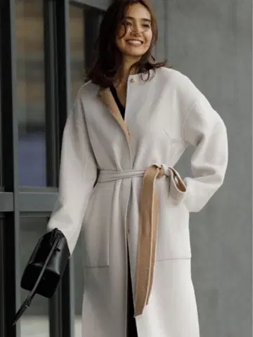 [택 포함 새상품] FRAY I.D 노카라 리버 코트