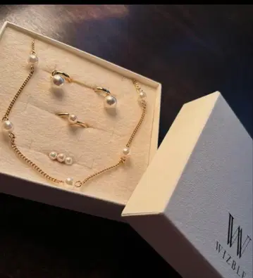 WIZBLE 골드 펄 액세서리 세트